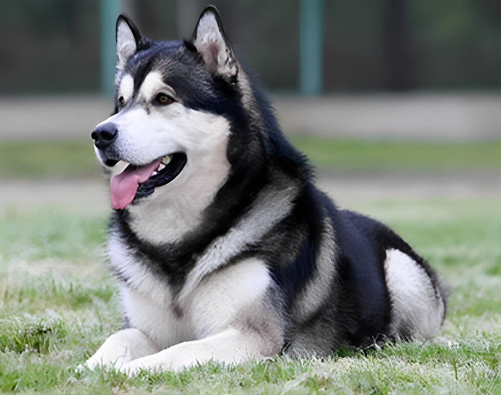 Hund auf dem Gras Malen nach Zahlen