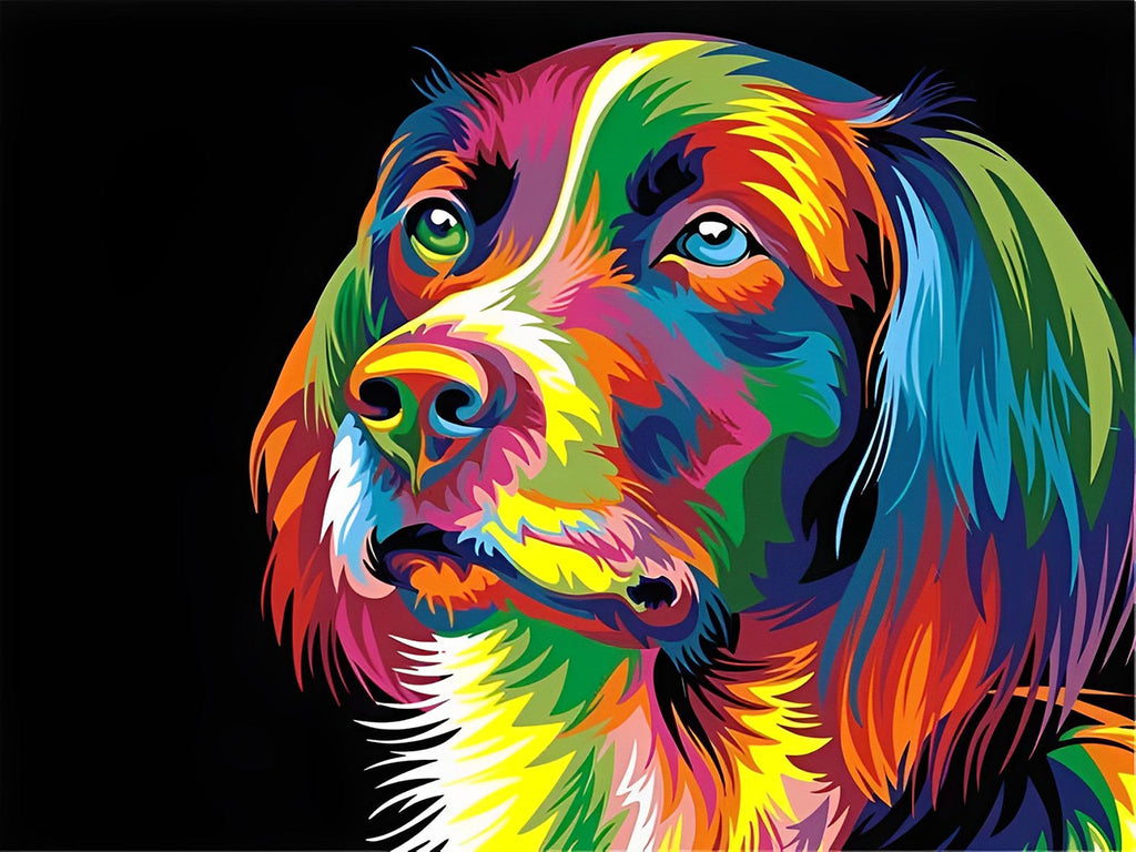 Hund Pop Art Malen nach Zahlen