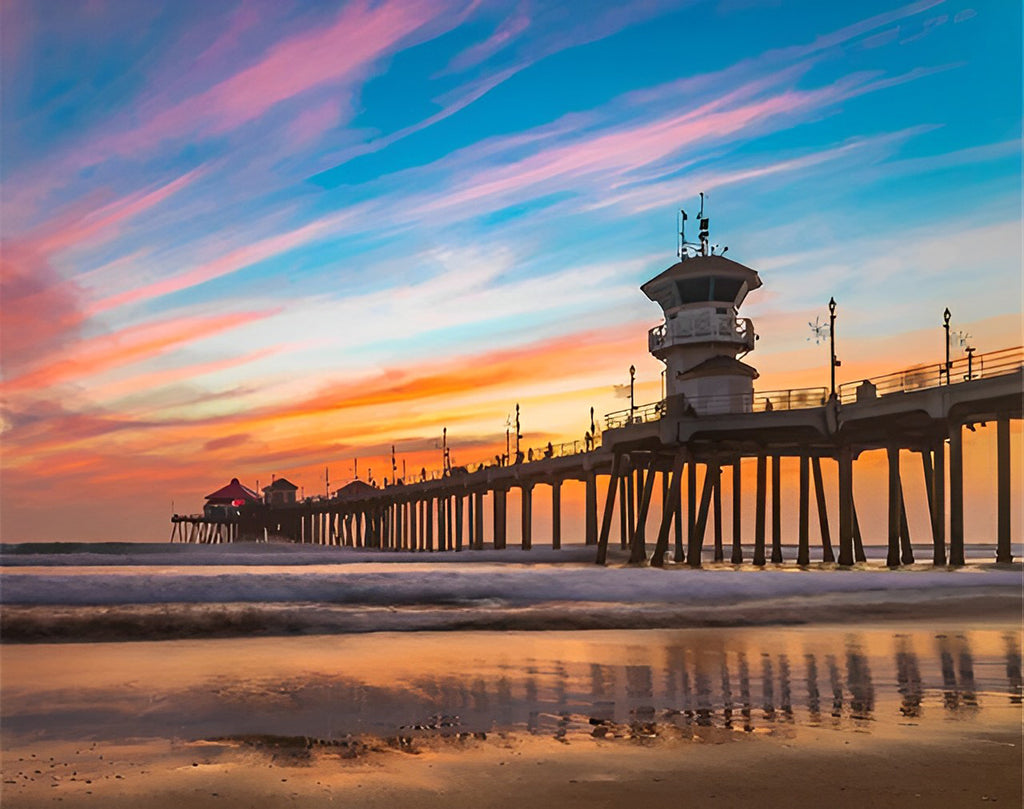 Huntington Beach Pier Malen nach Zahlen