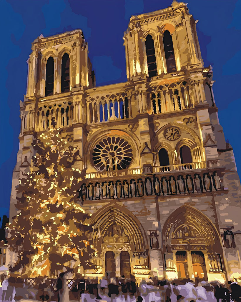 Kathedrale Notre-Dame de Paris Malen nach Zahlen