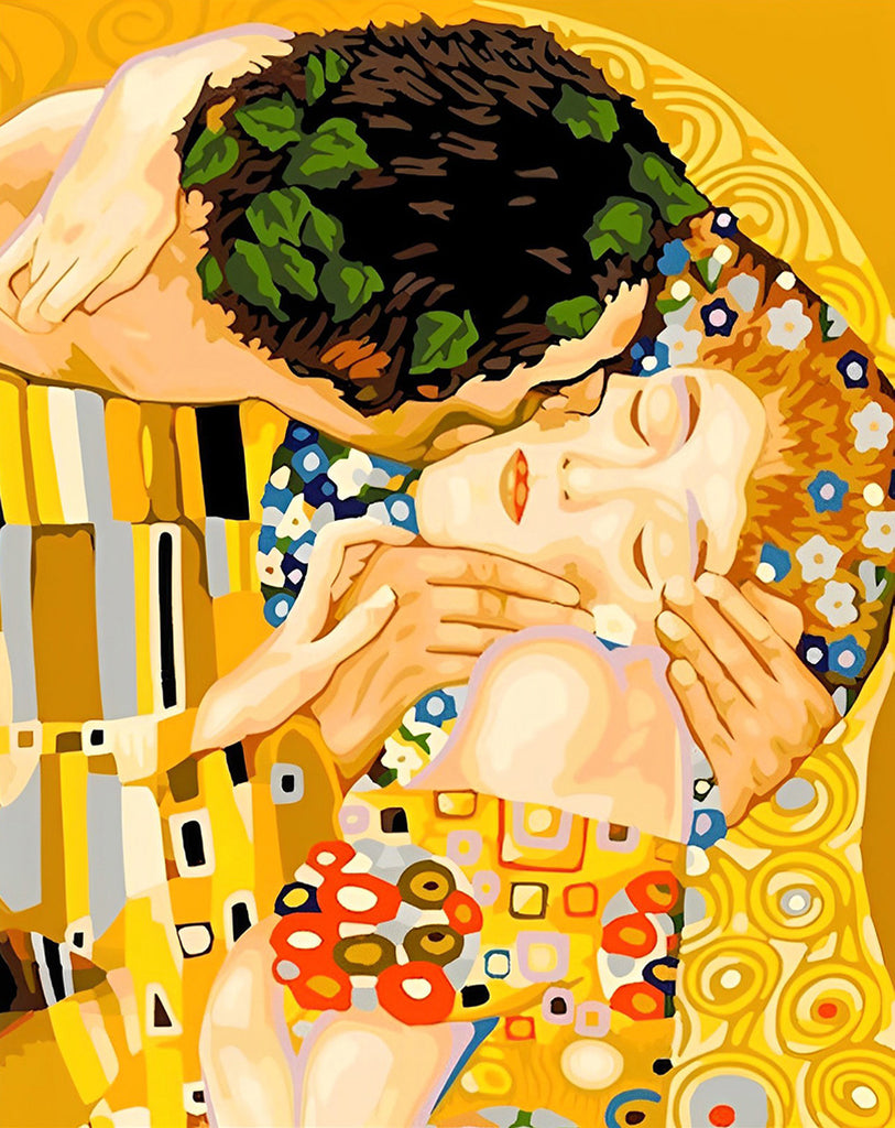 Klimt, Der Kuss Malen nach Zahlen