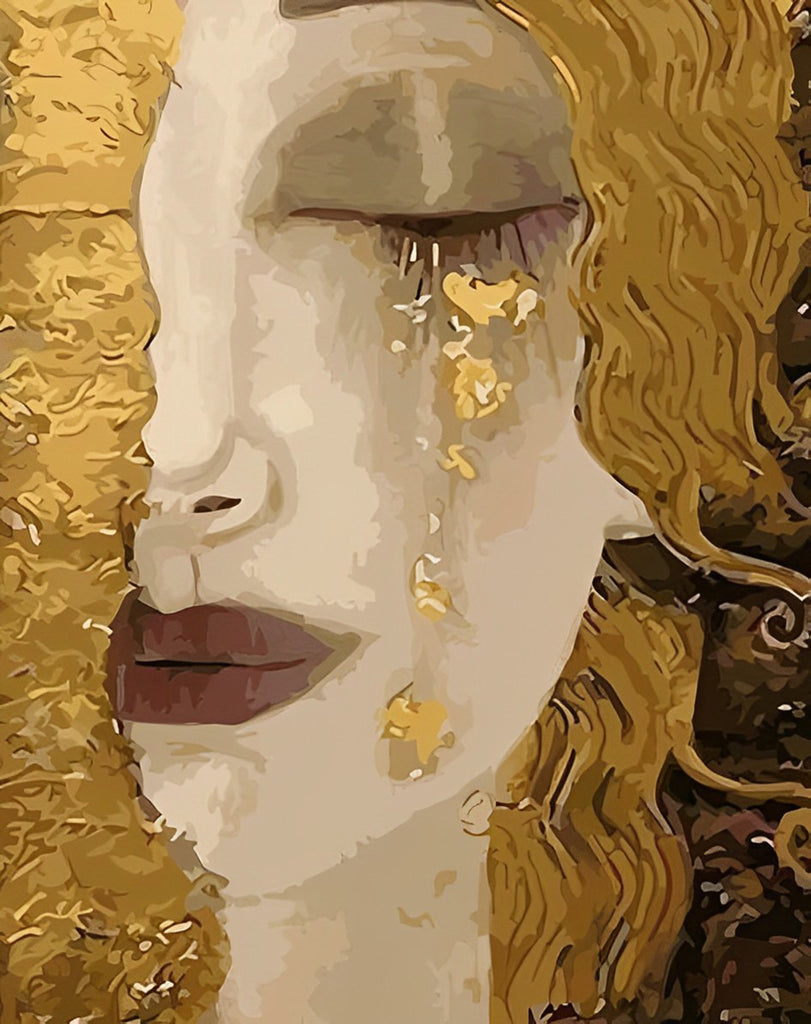 Klimt, Goldene Tränen Malen nach Zahlen