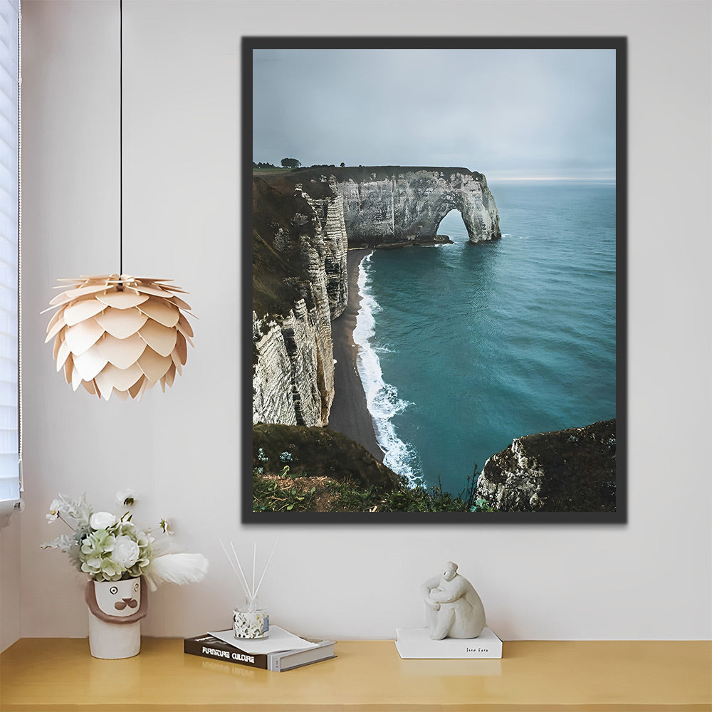 Klippe und Meer Malen nach Zahlen