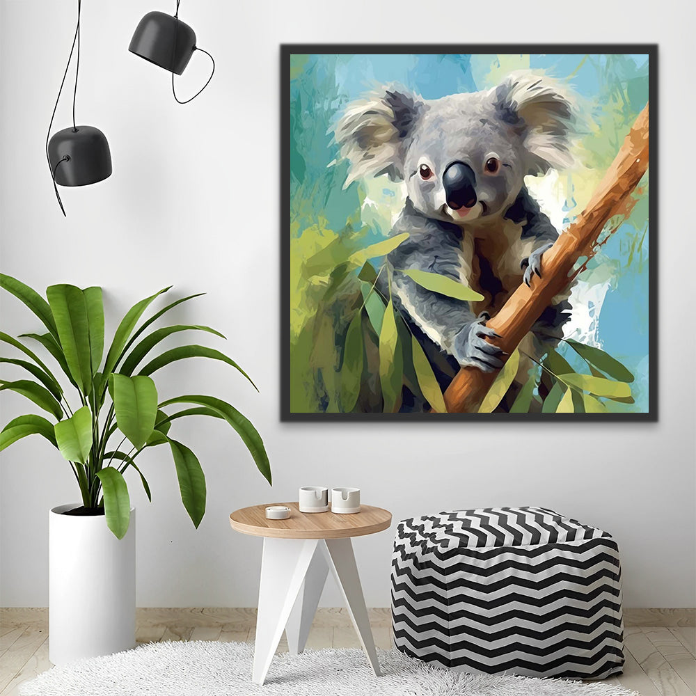 Koala auf einem Baum Malen nach Zahlen