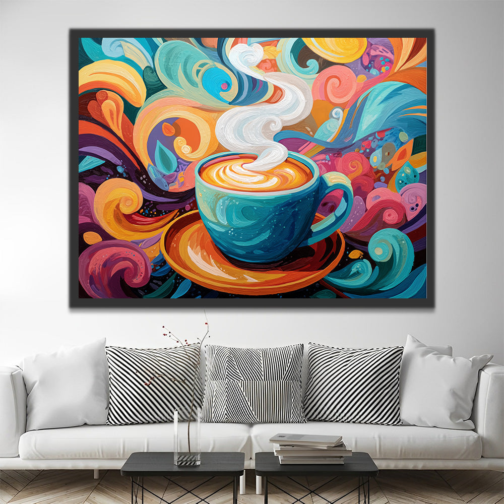 Leckerer Kaffee Malen nach Zahlen