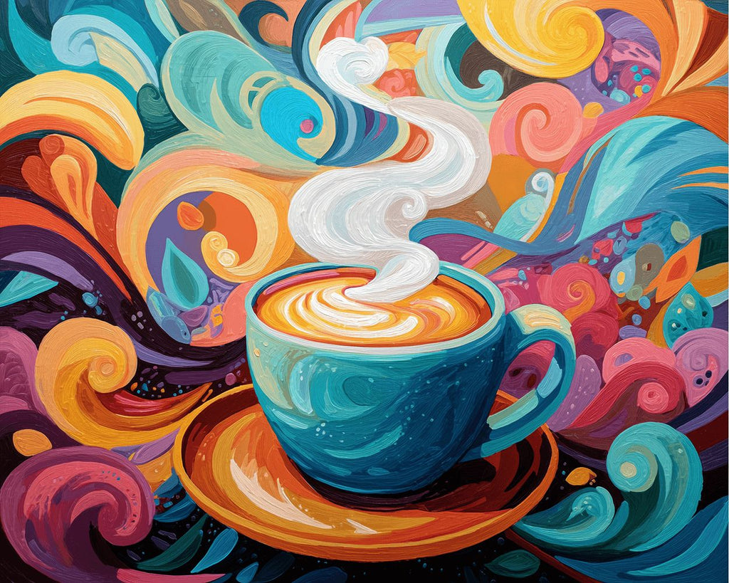 Leckerer Kaffee Malen nach Zahlen
