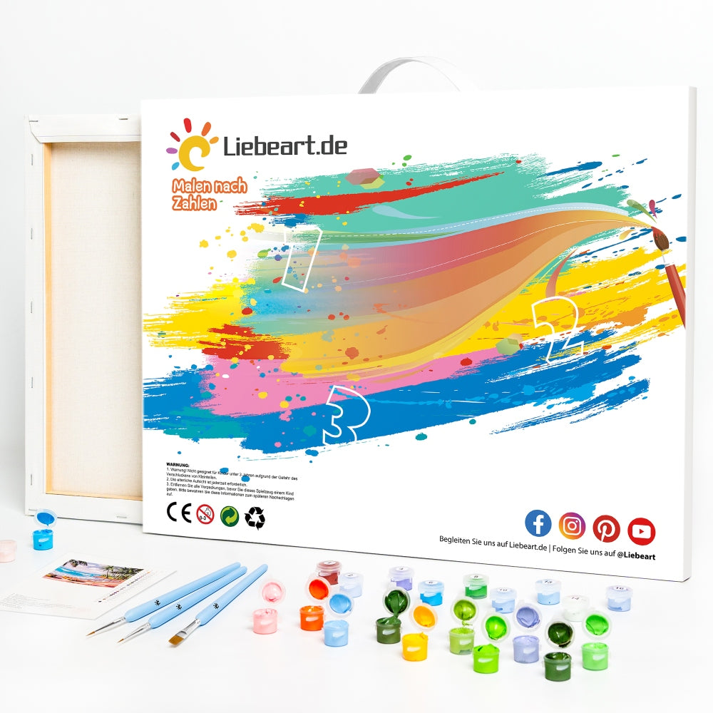 Malen nach Zahlen Kits Fertig Bespannt