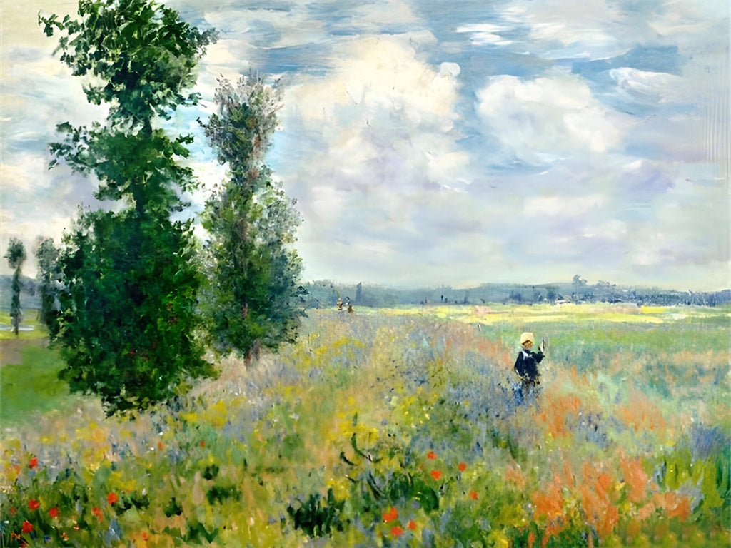 Monet, Mohnblumenfeld Argenteuil Malen nach Zahlen