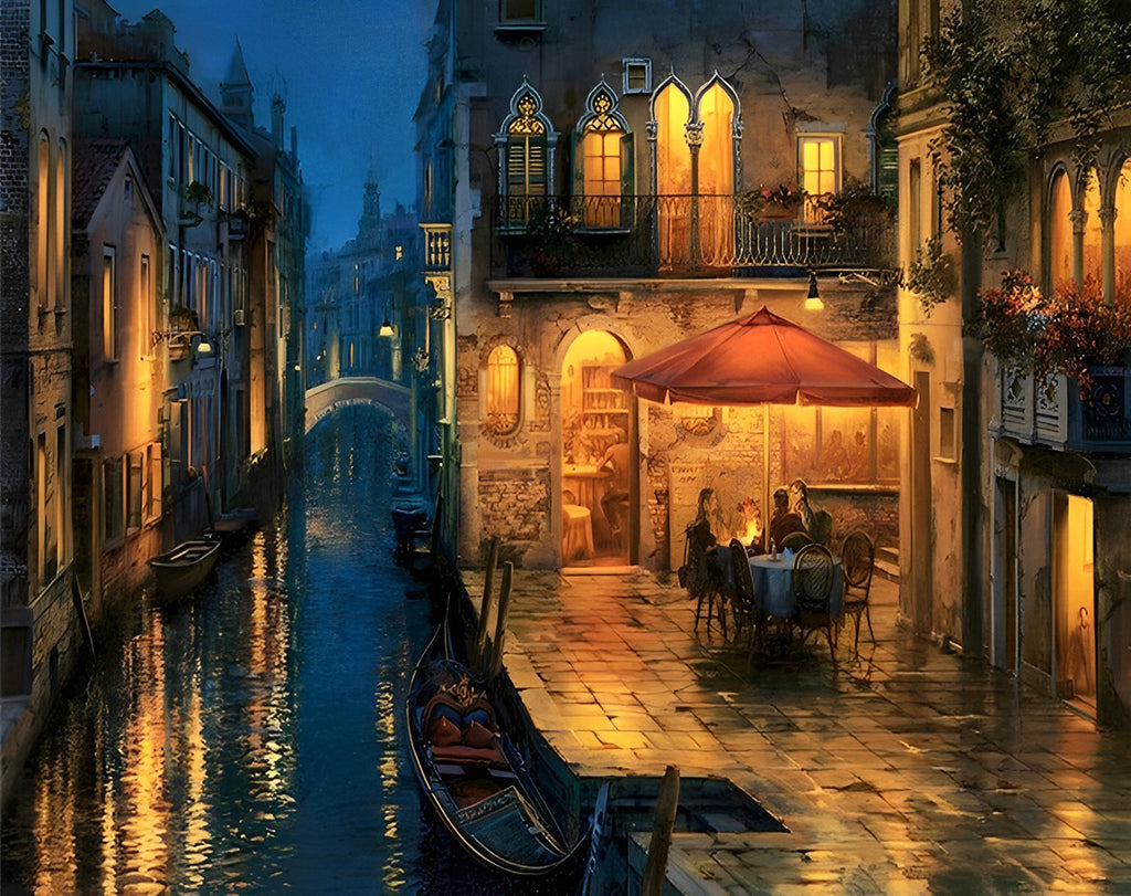 Nacht in Venedig Malen nach Zahlen