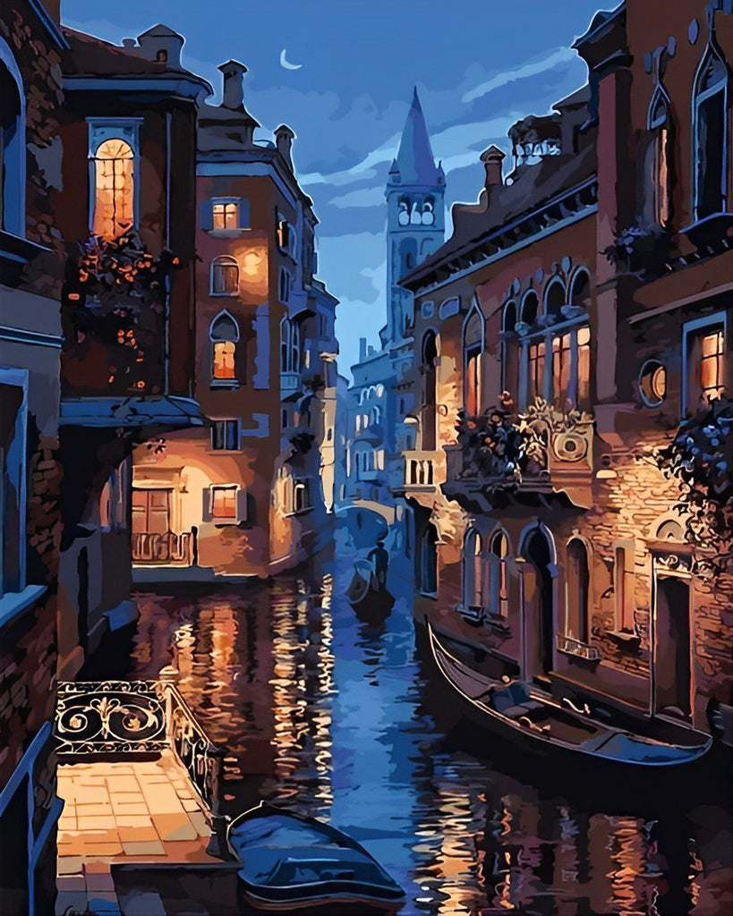 Nacht in Venedig Malen nach Zahlen