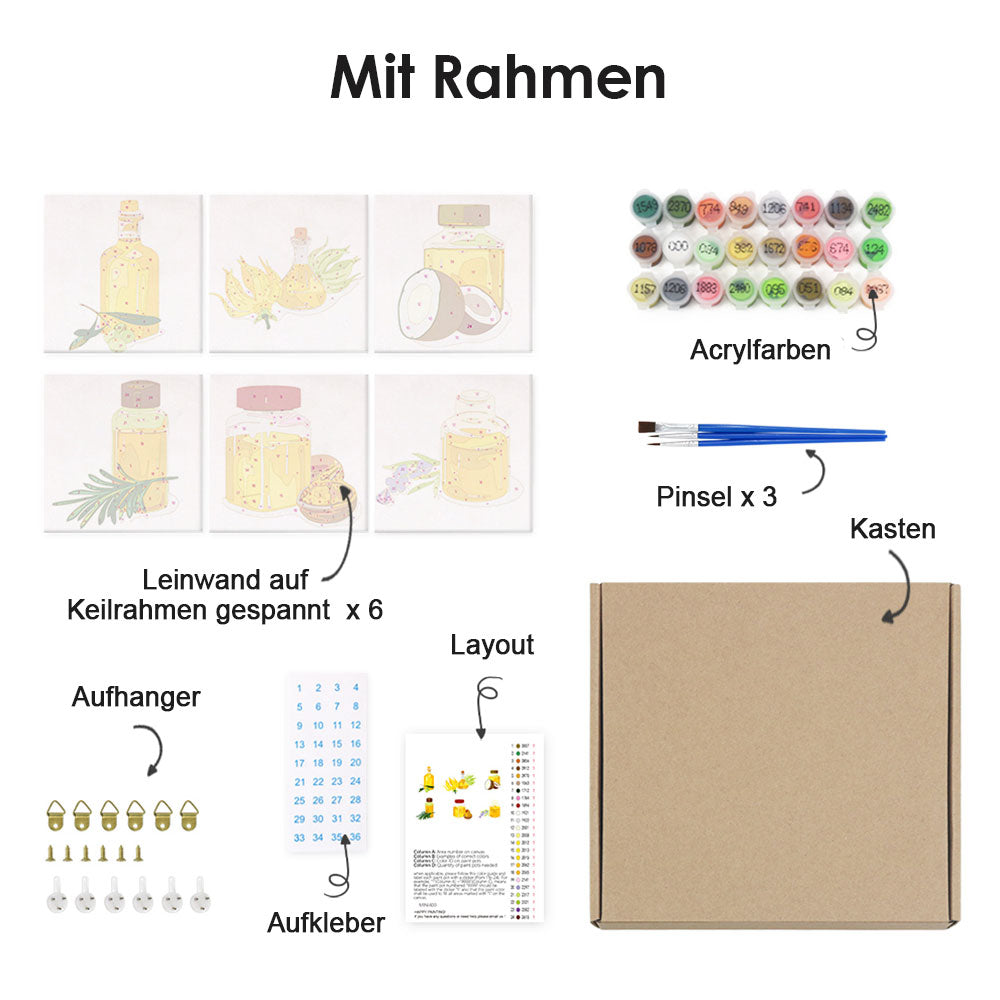 Nussöl 6 Stück Mini Malen nach Zahlen