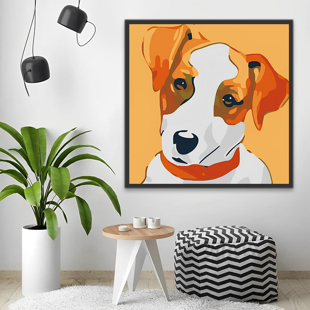 Orange Jack Russell Terrier Malen nach Zahlen