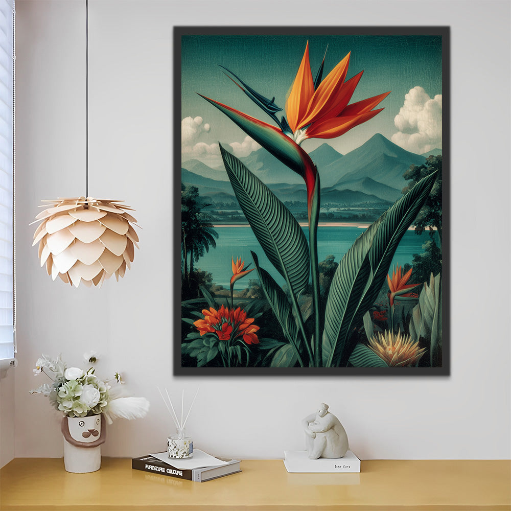 Paradiesvogelblume in der Wildnis Malen nach Zahlen