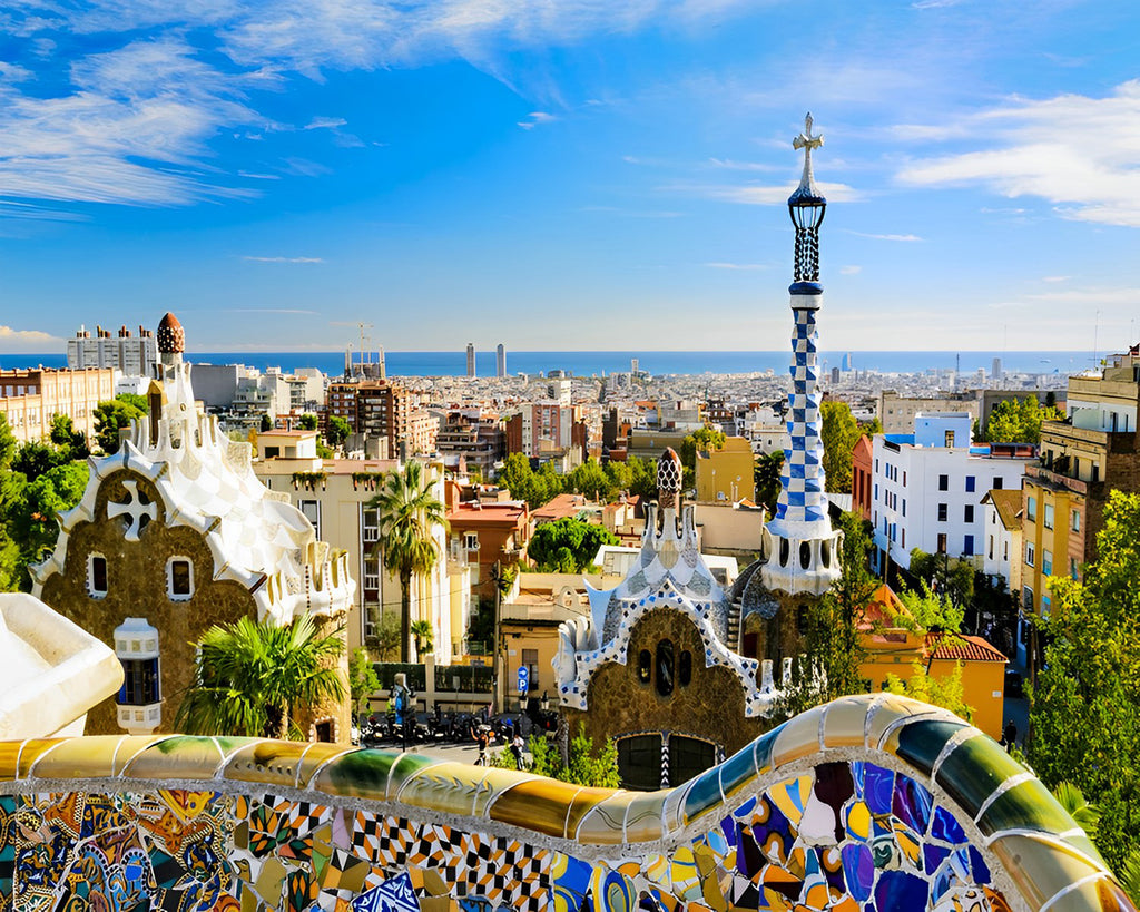 Park Güell in Spanien Malen nach Zahlen