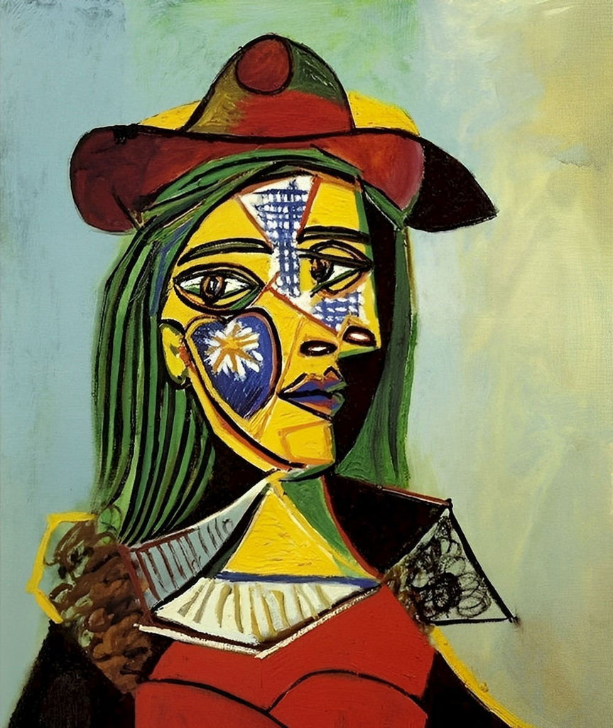 Picasso, Frau mit Hut Malen nach Zahlen