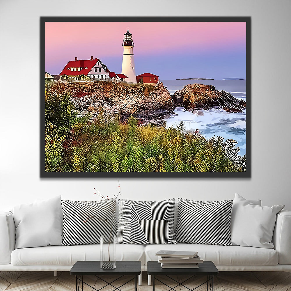 Portland Head Light in Maine Malen nach Zahlen