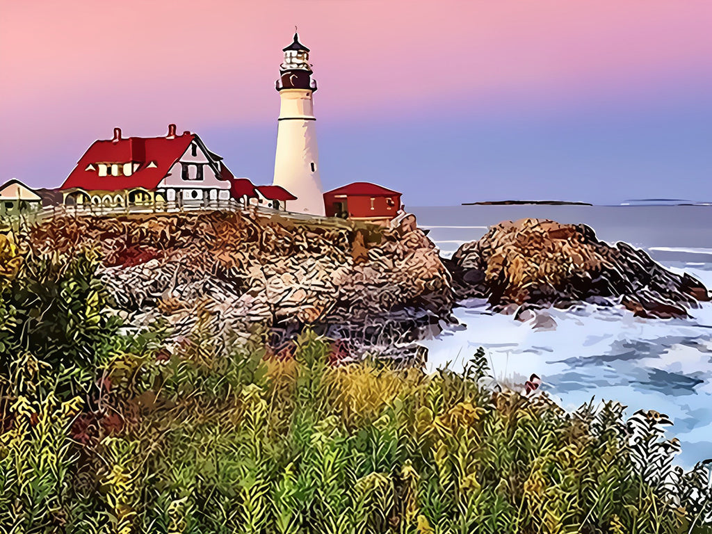 Portland Head Light in Maine Malen nach Zahlen