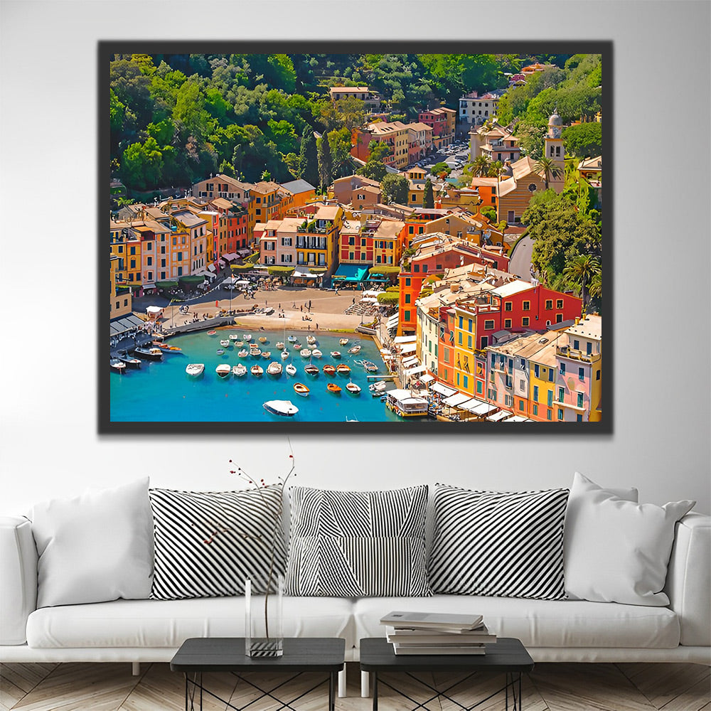 Portofino in Italien Malen nach Zahlen