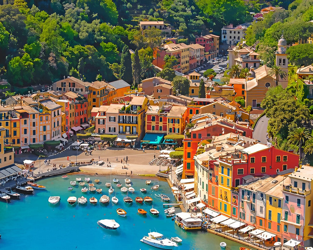 Portofino in Italien Malen nach Zahlen