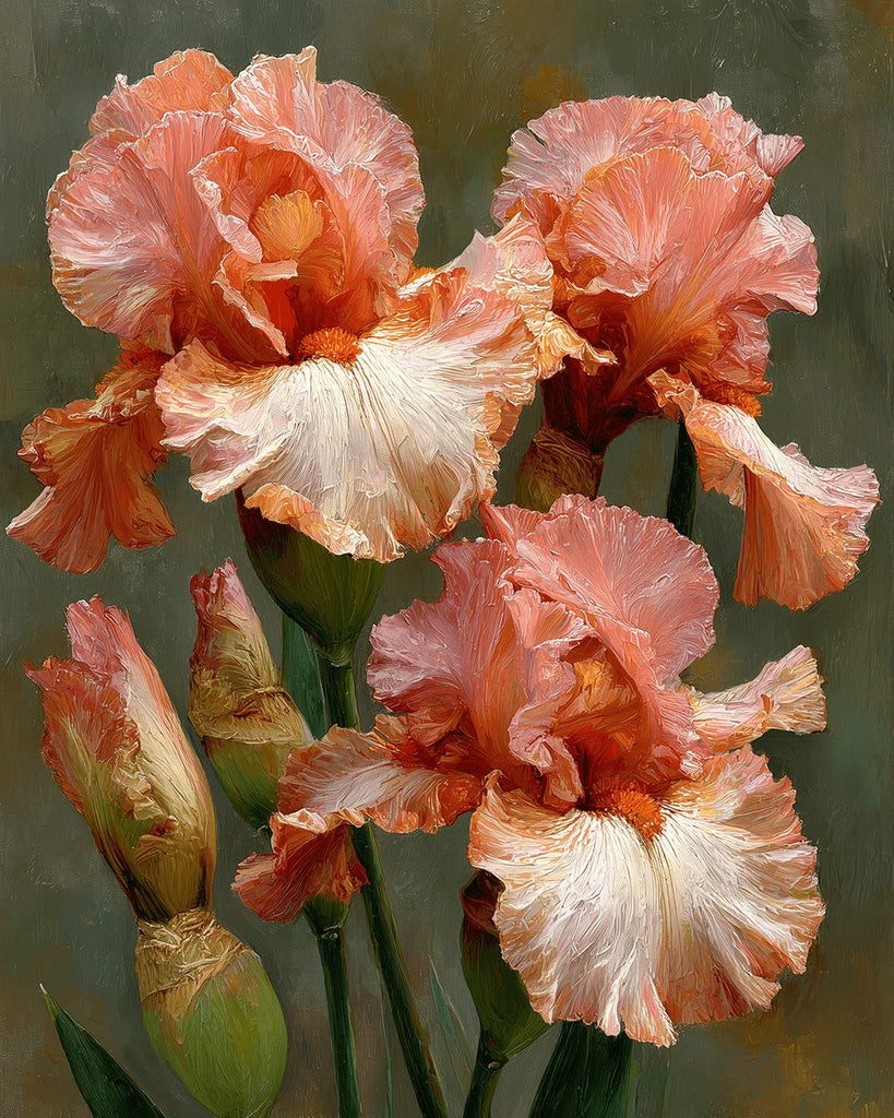 Rosa Iris Malen nach Zahlen