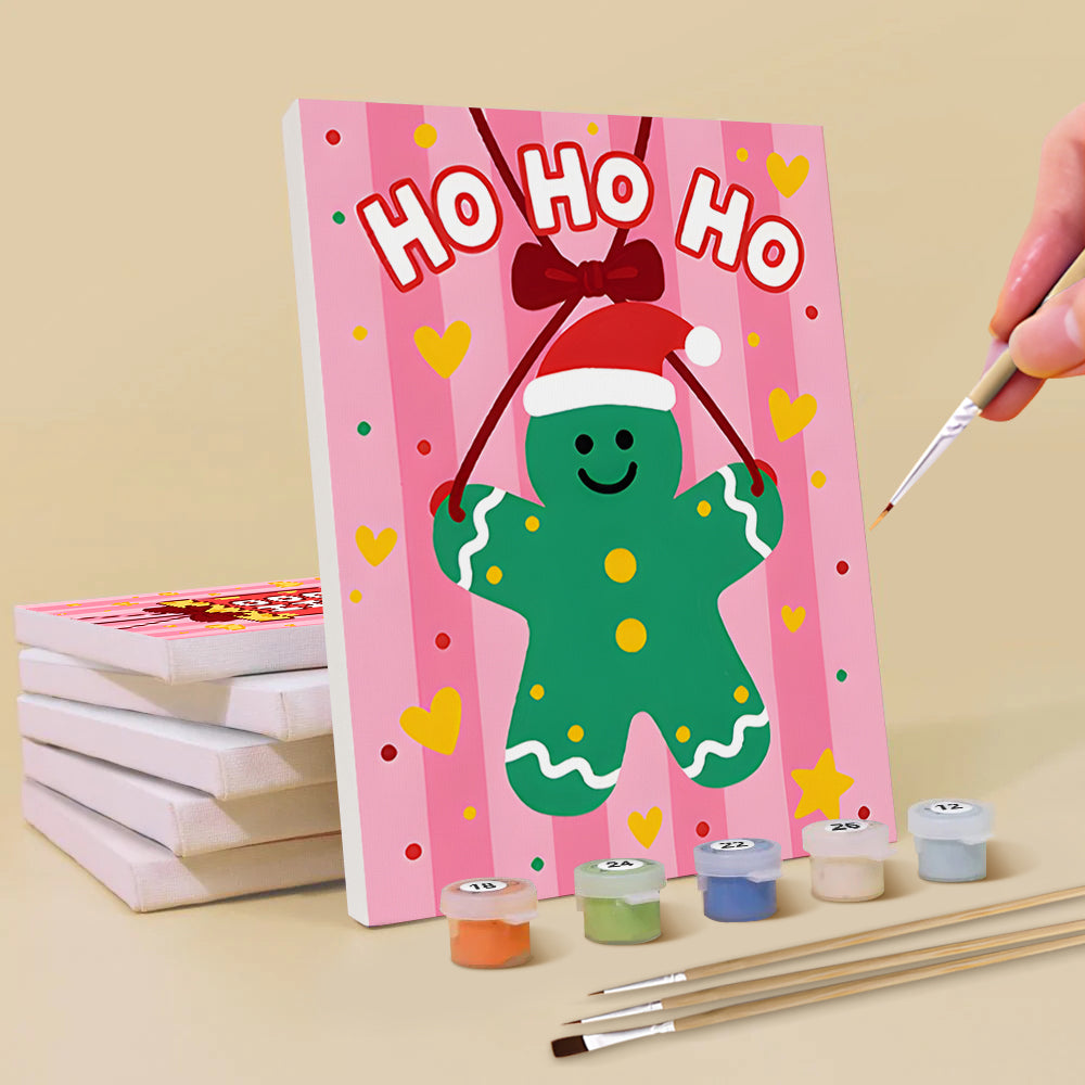 Rosa Weihnachtsdekorationen 6 Stück Mini Malen nach Zahlen