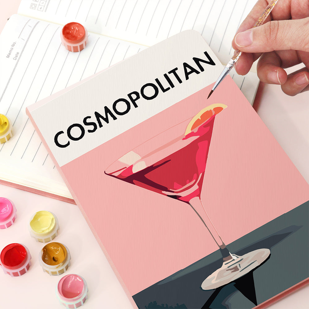 Roter Cocktail Notizbuch Malen nach Zahlen