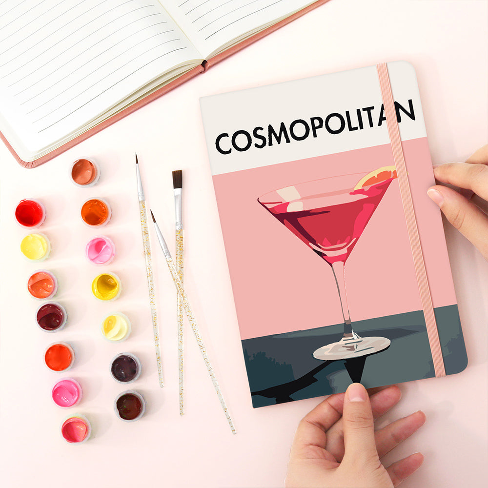 Roter Cocktail Notizbuch Malen nach Zahlen