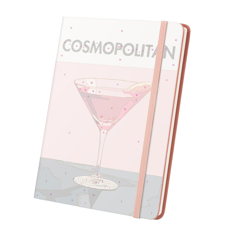 Roter Cocktail Notizbuch Malen nach Zahlen