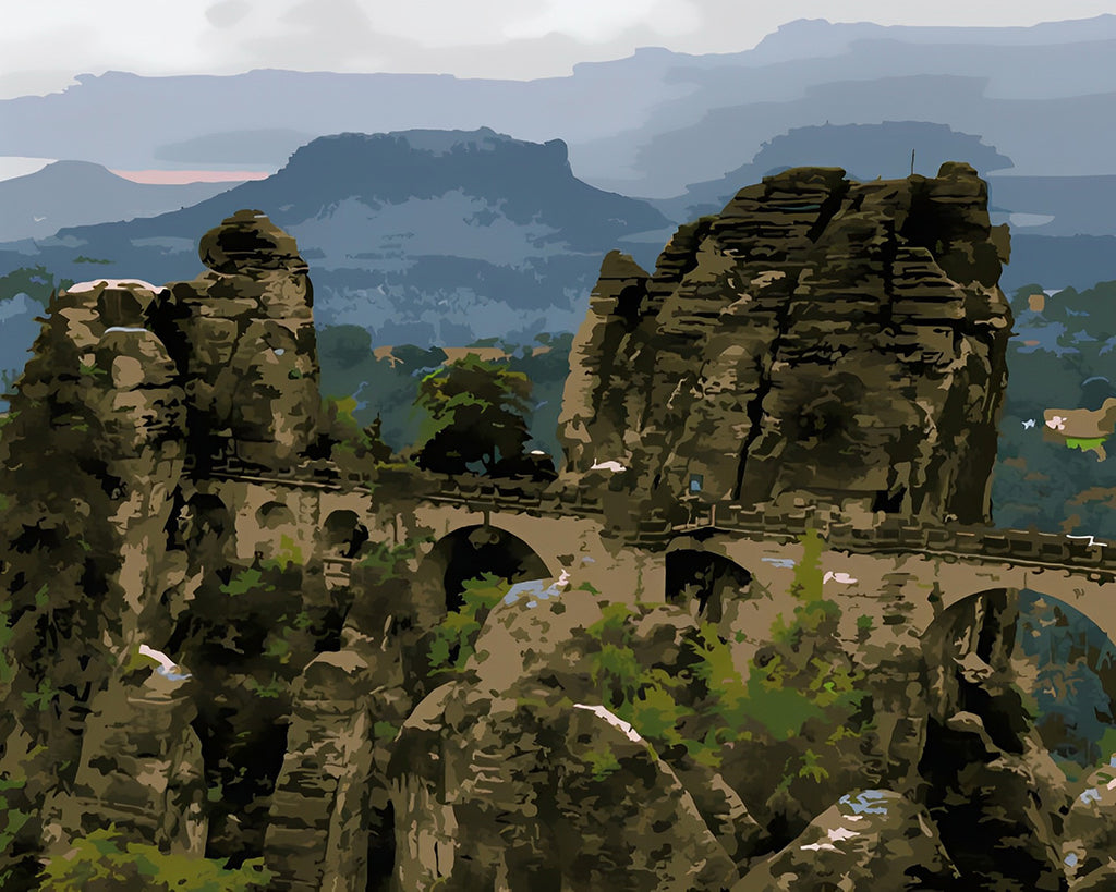 Sächsische Schweiz Nationalpark Malen nach Zahlen