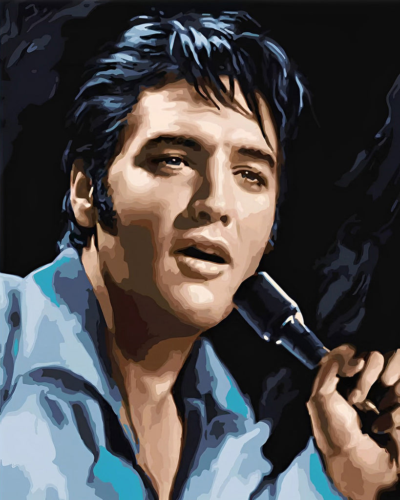 Sänger Elvis Presley Malen nach Zahlen