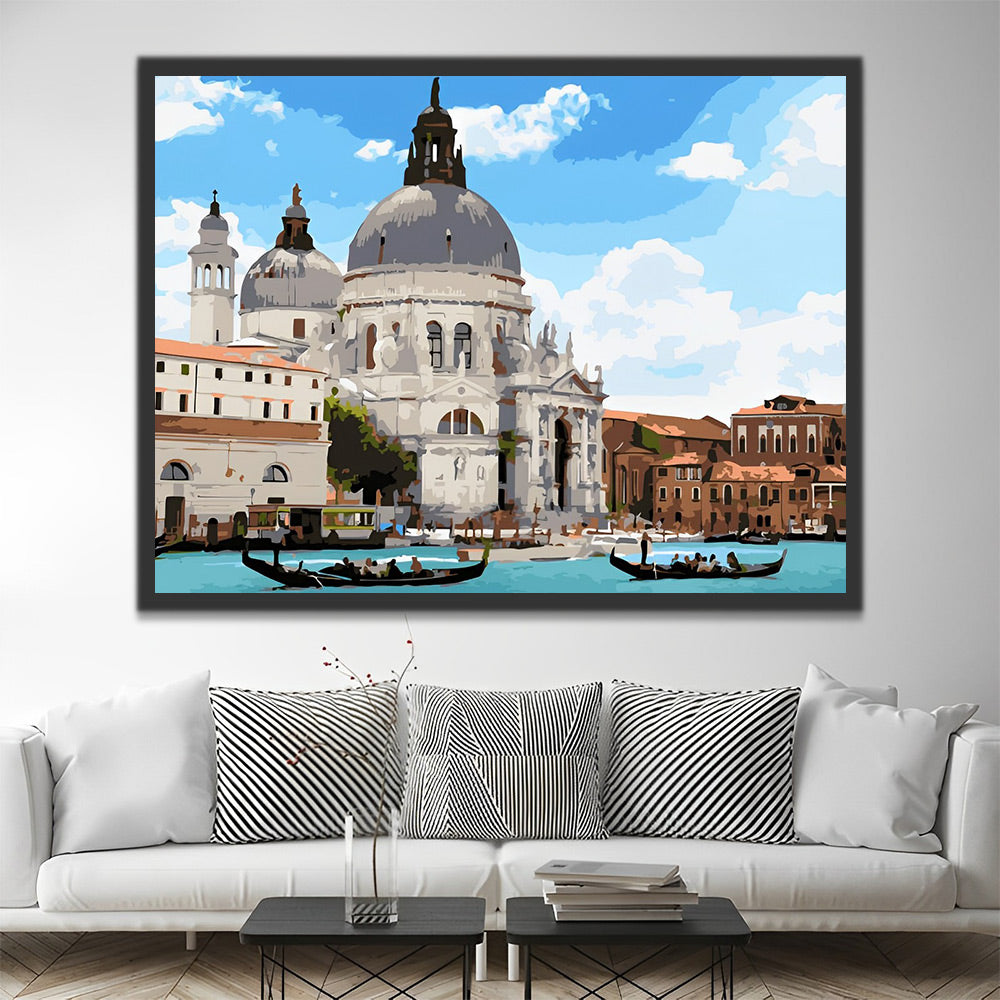 Santa Maria della Salute in Italien Malen nach Zahlen