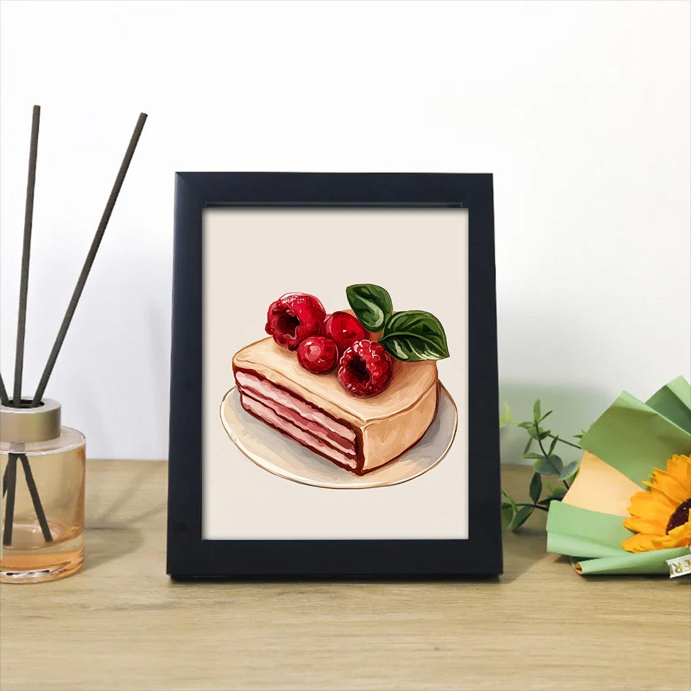 Schlichter Holz-Fotorahmen für Mini Malen nach Zahlen