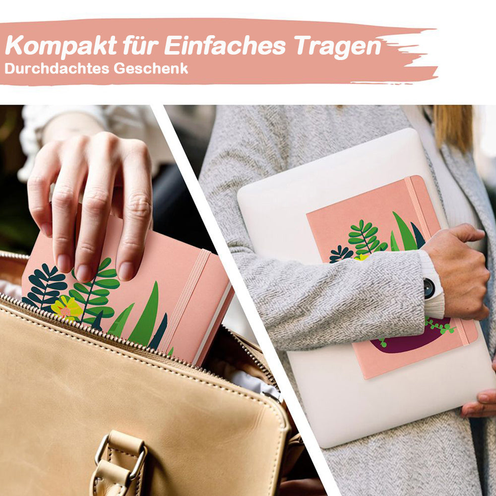 Smaragdgrüne Topfpflanzen Notizbuch Malen nach Zahlen