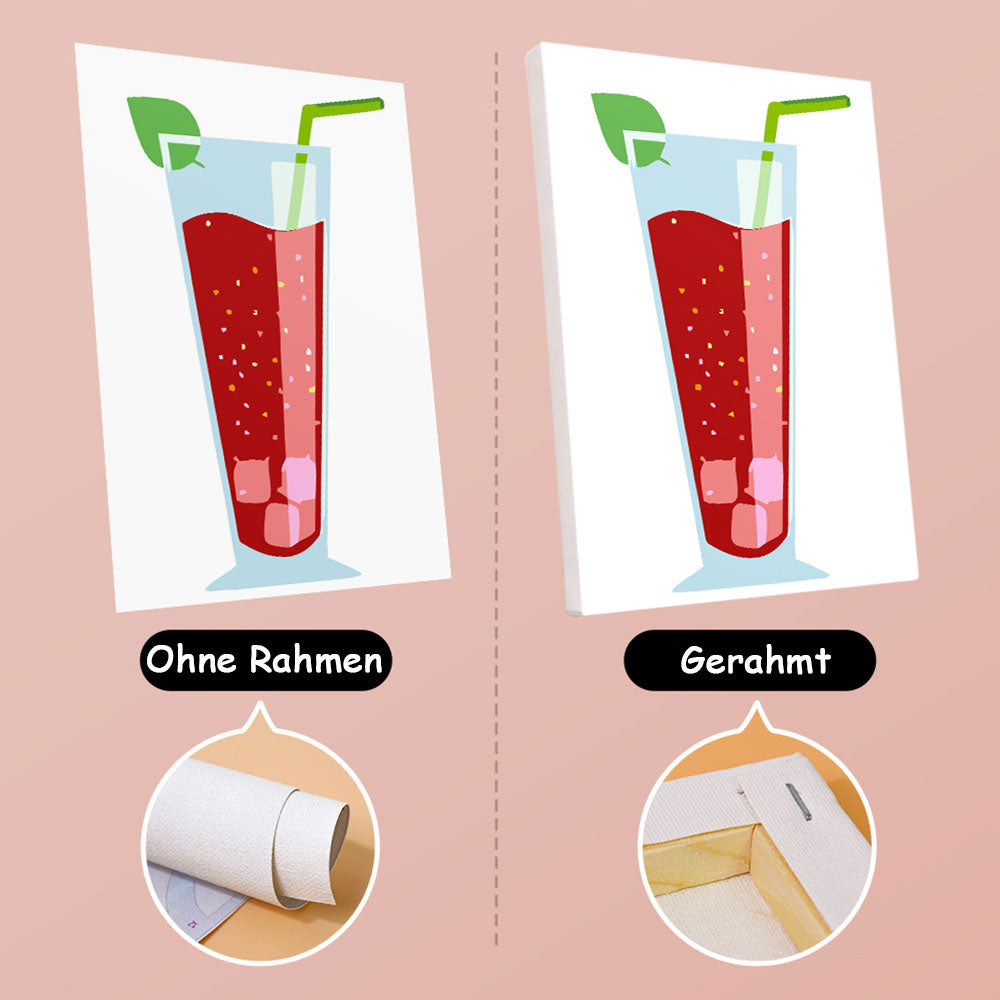 Sommercocktail 6 Stück Mini Malen nach Zahlen