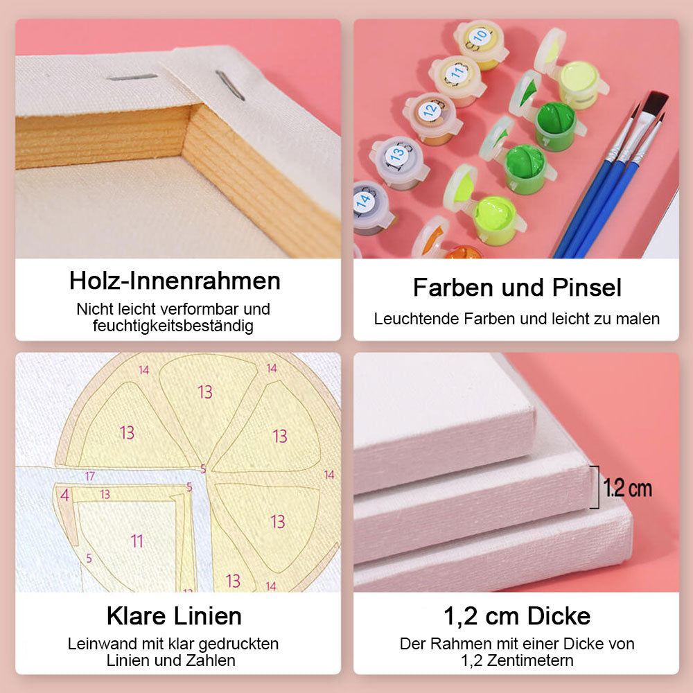 Sommercocktail 6 Stück Mini Malen nach Zahlen