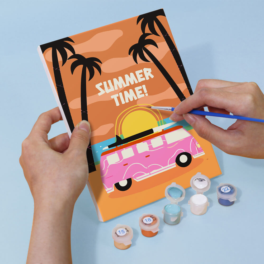Sommerzeit! 6 Stück Mini Malen nach Zahlen