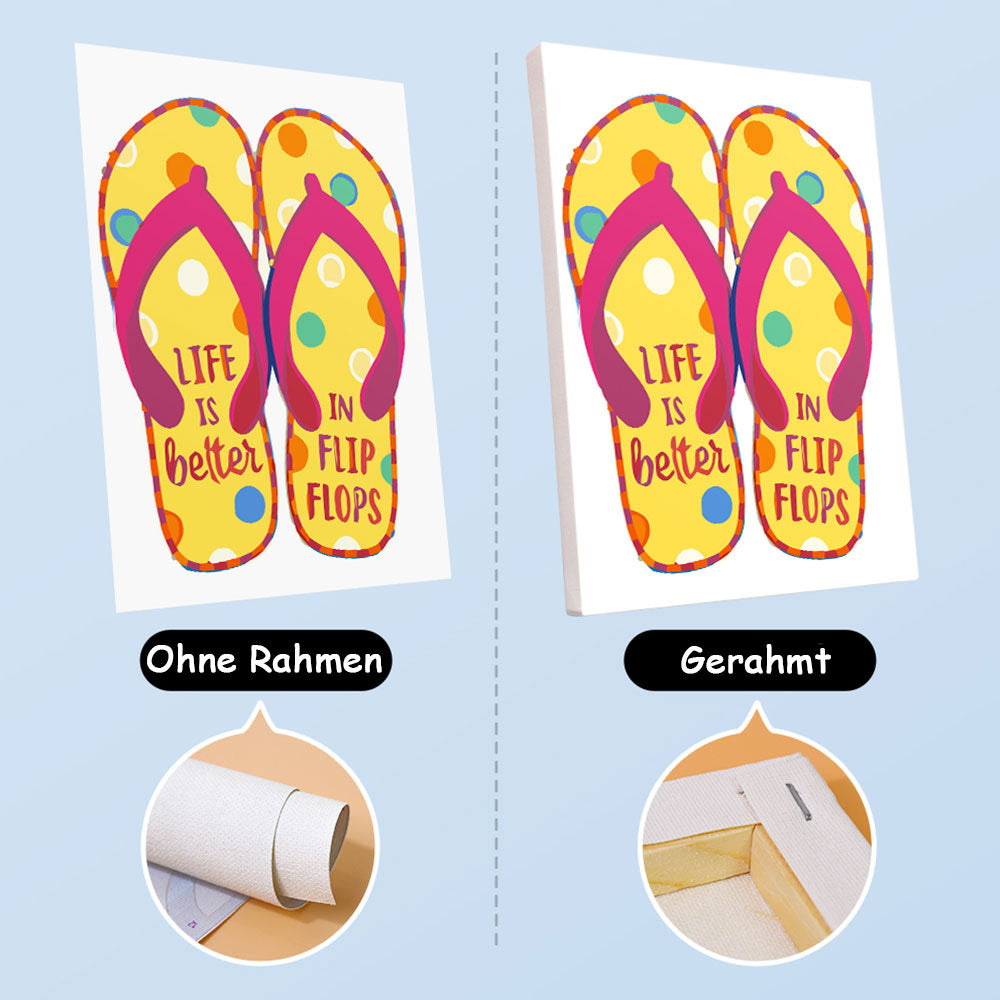 Strand-Flipflops 6 Stück Mini Malen nach Zahlen