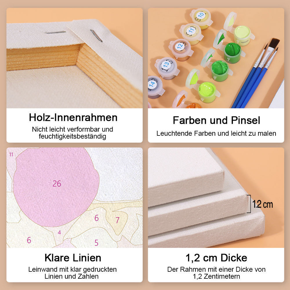 Süßer Cocktail 6 Stück Mini Malen nach Zahlen