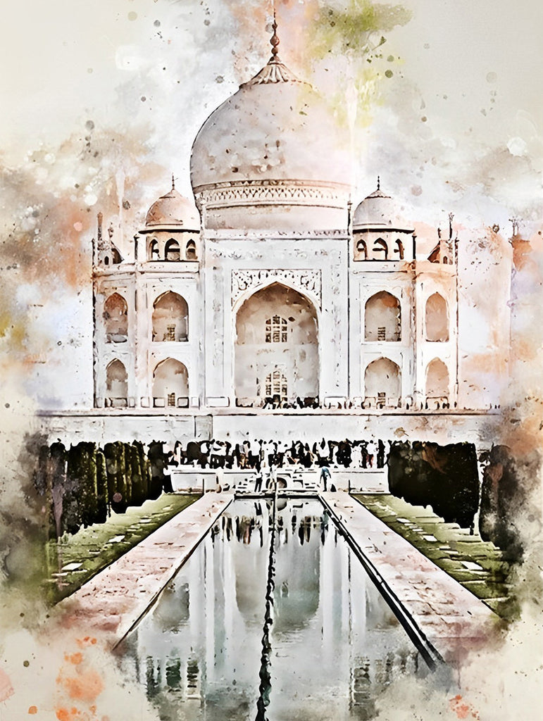 Taj Mahal Malen nach Zahlen