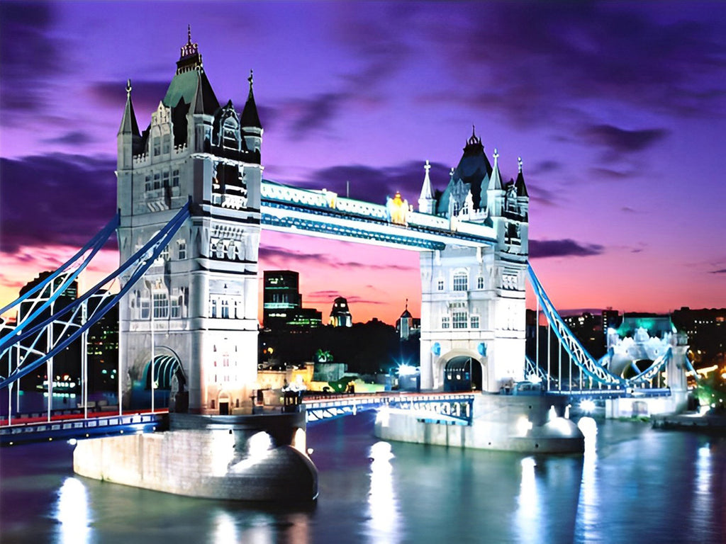 Tower Bridge bei Nacht Malen nach Zahlen