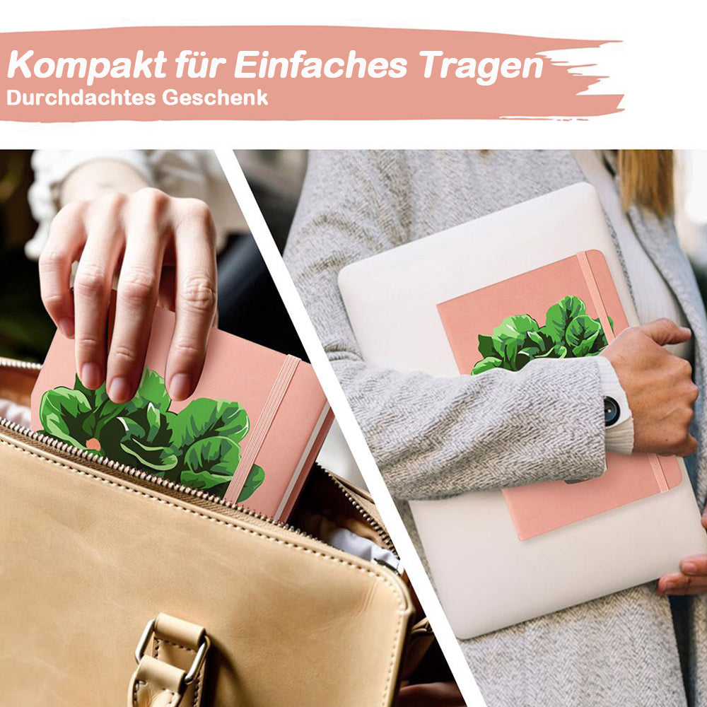 Üppige Grüne Topfpflanzen Notizbuch Malen nach Zahlen