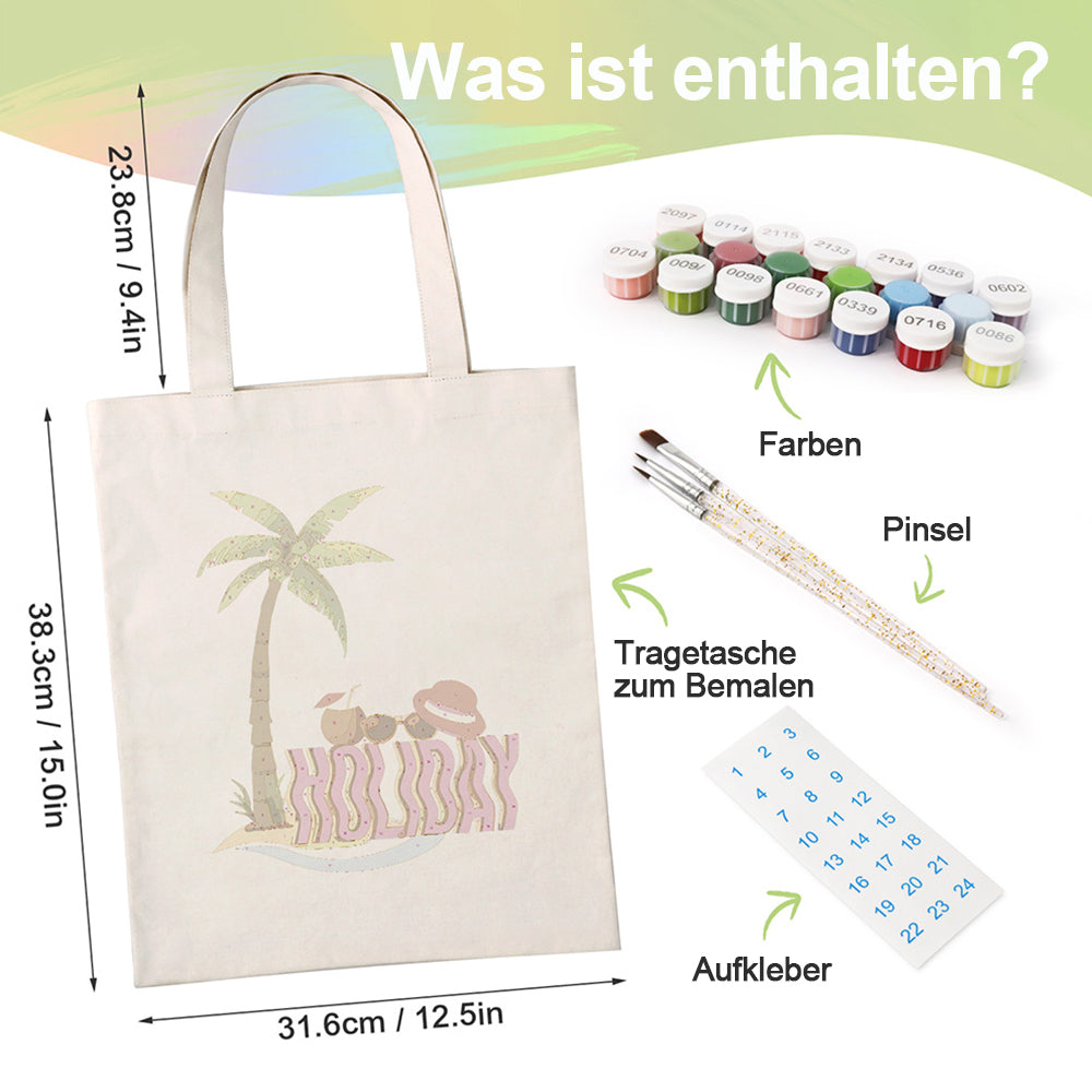 Urlaub Leinwand Tragetasche Malen nach Zahlen