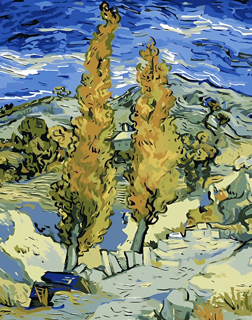 Van Gogh Bäume Malen nach Zahlen