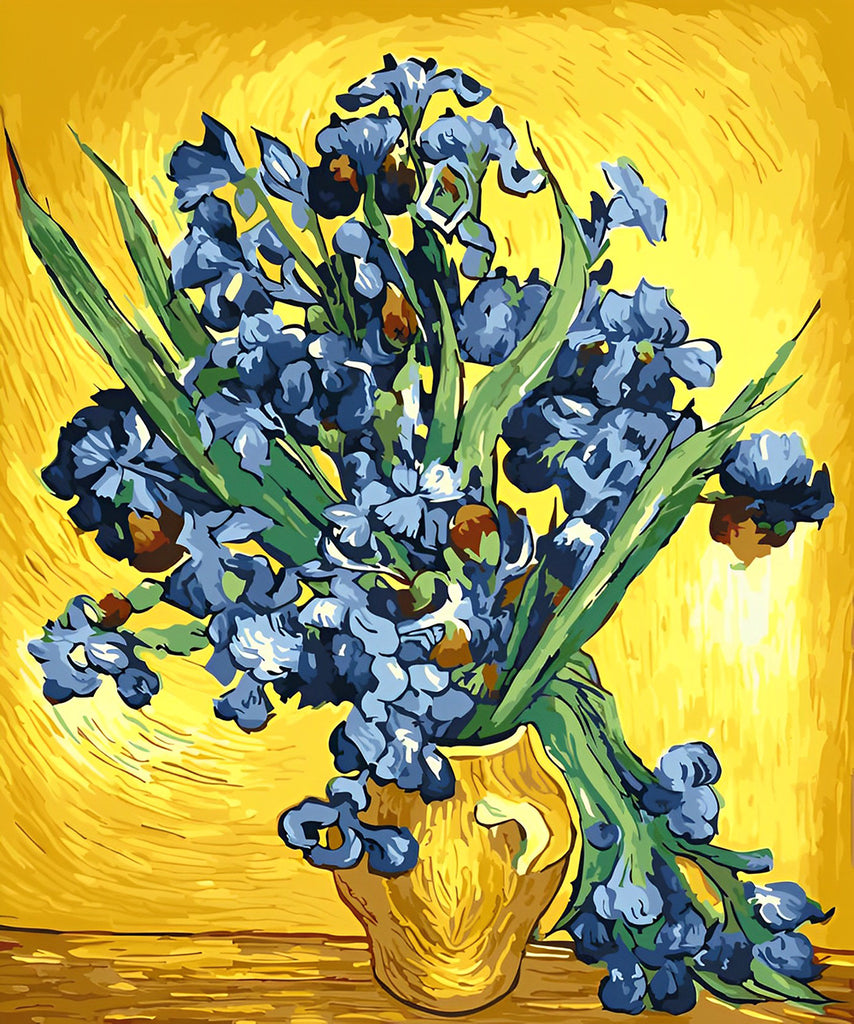 Van Gogh, Irisblumen Malen nach Zahlen