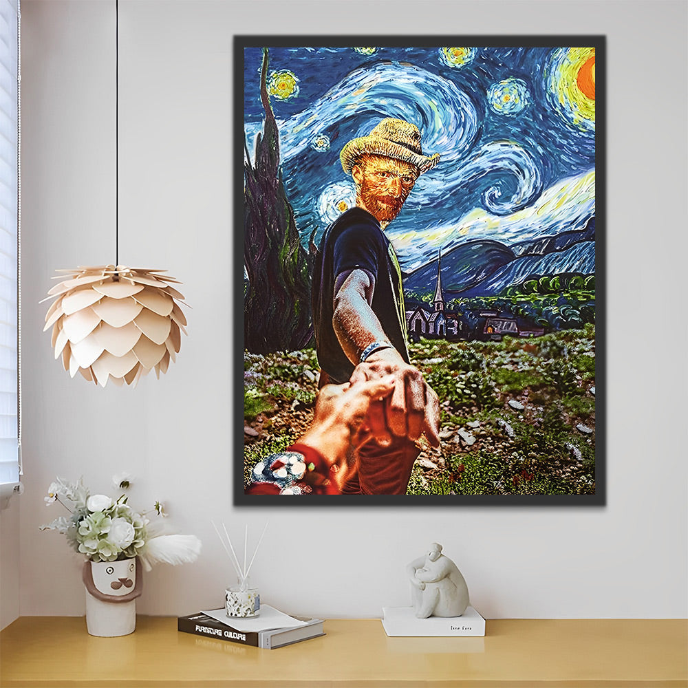 Van Gogh Selbstporträt Malen nach Zahlen