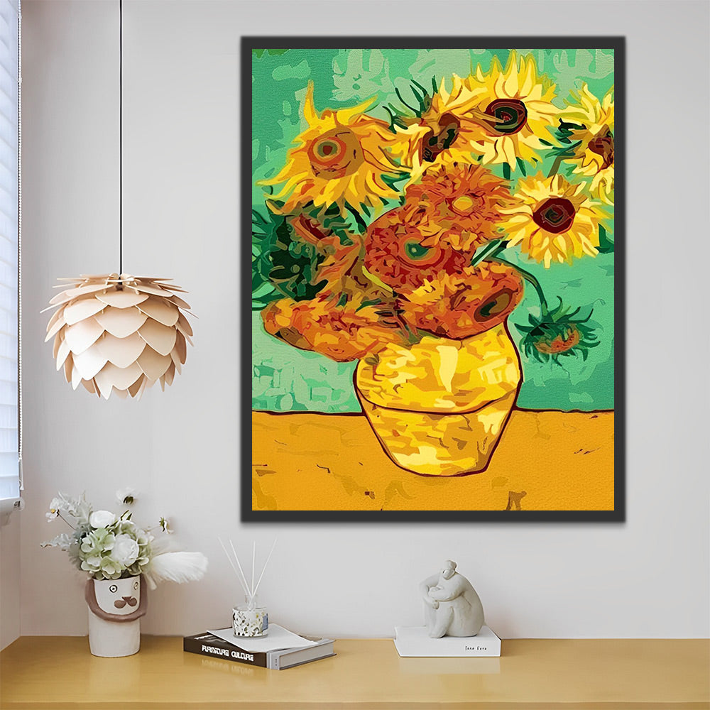 Van Gogh, Sonnenblumen Malen nach Zahlen