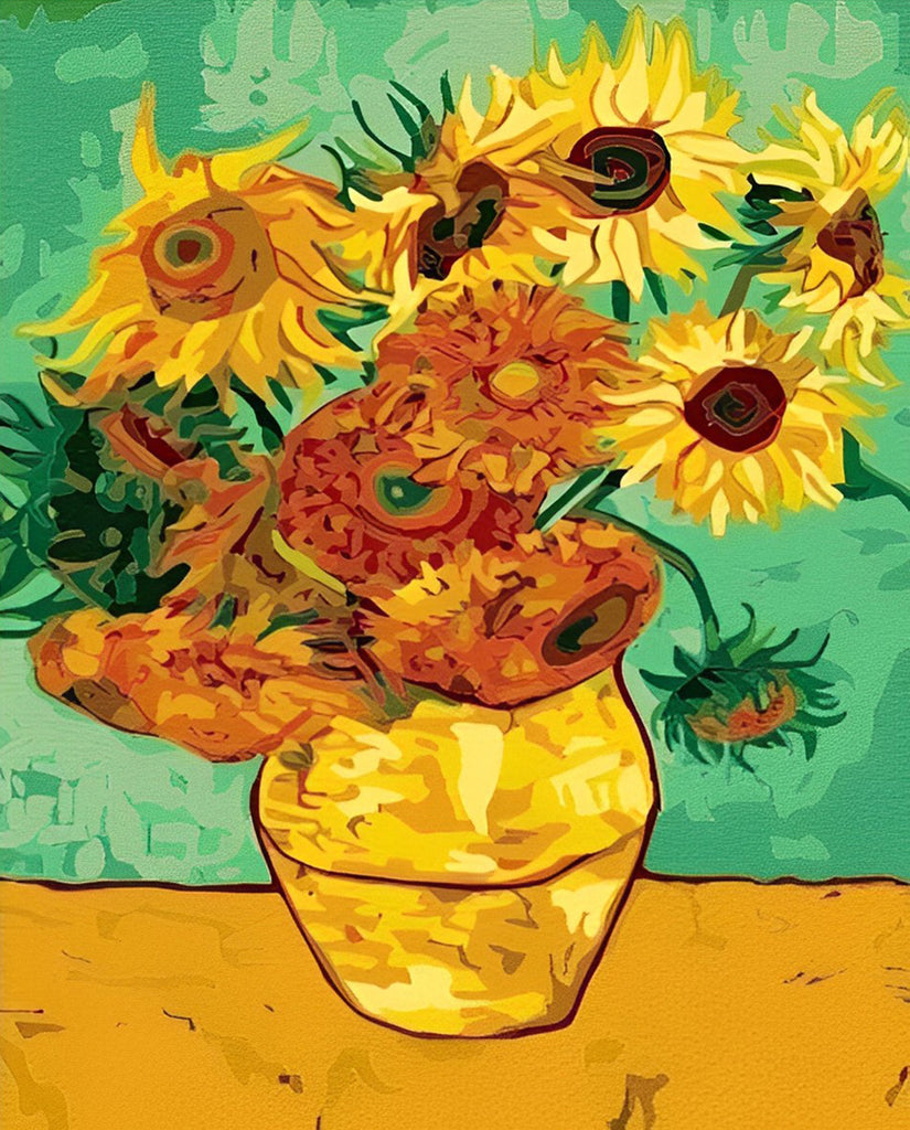 Van Gogh, Sonnenblumen Malen nach Zahlen