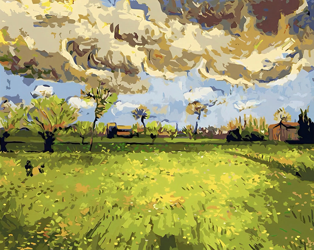 Van Gogh, Unter dem stürmischen Himmel Malen nach Zahlen