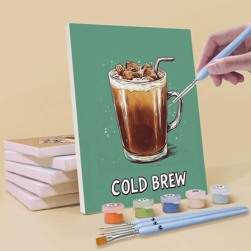 Verschiedene Kaffee 6 Stück Mini Malen nach Zahlen