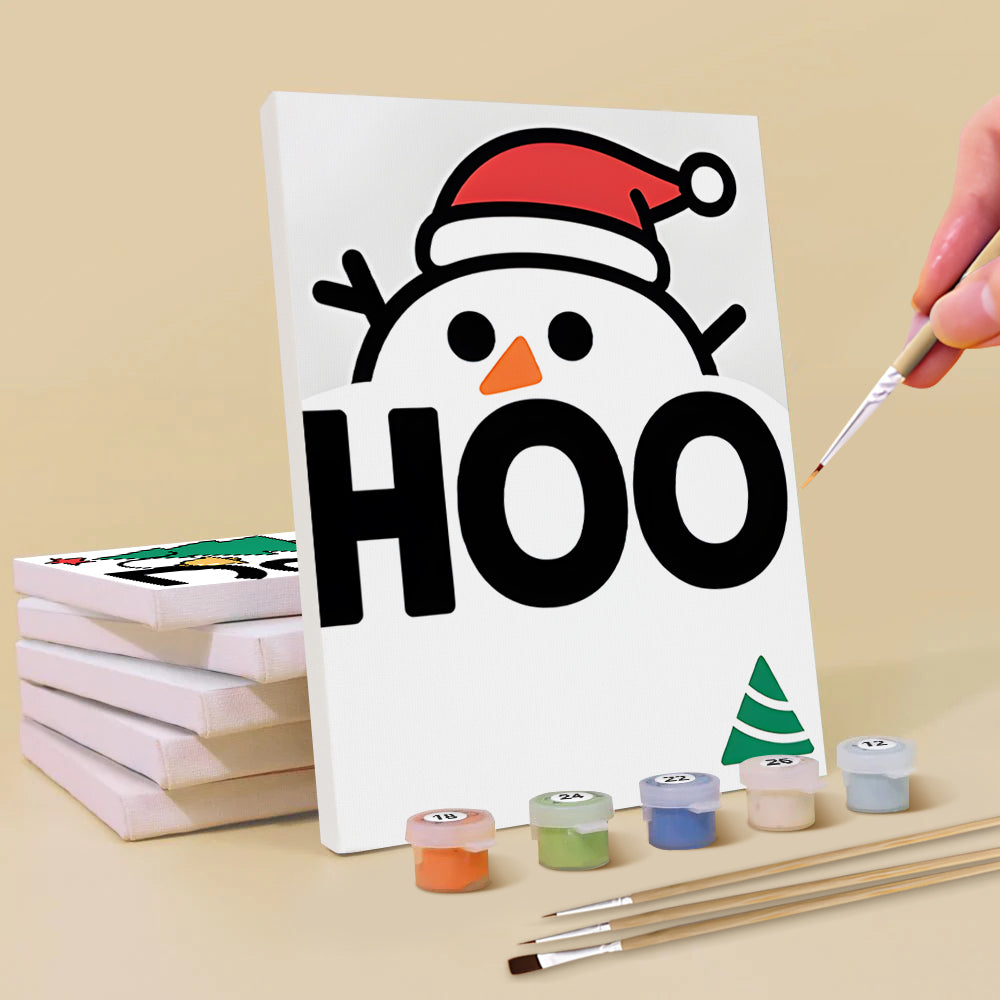 Weiße Weihnachten 6 Stück Mini Malen nach Zahlen